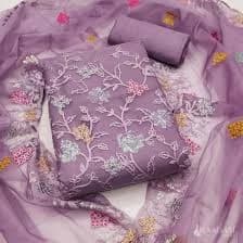 Purple Designer Dress Meterial thumbnail 1