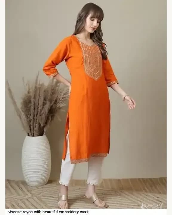Panjabi Orange Kurthi